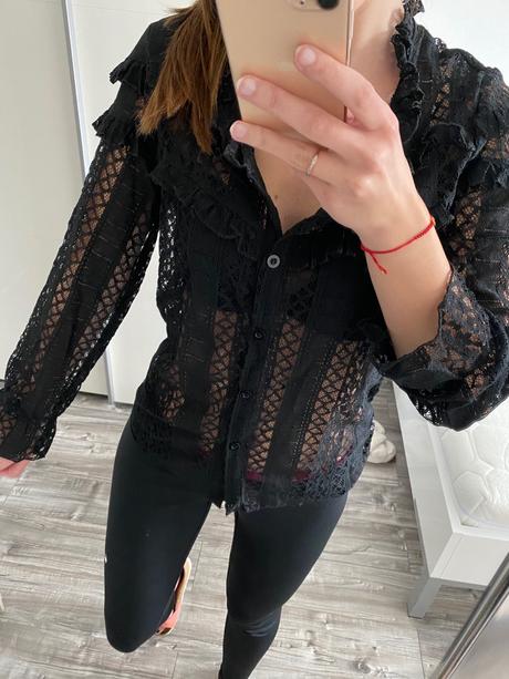 Čipkovaná bluzka, s