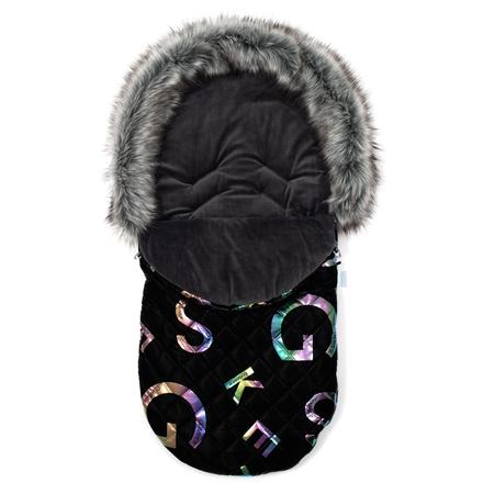 Luxusný fusak s kožušinkou climber  čierny, 