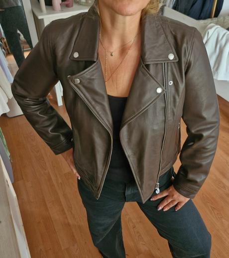 Kožená bunda pieces, l