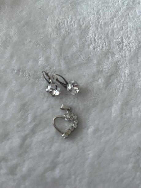 Swarowski nausnice, srdiecko gratis, swarovski