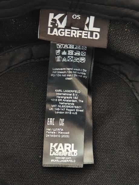 Karl lagerfeld originál luxusný klobuk, 