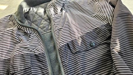 Pánska bunda na zips, glo-story, sivá s bielymi pr, m