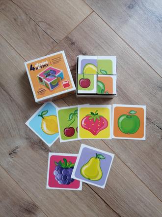 Prvé kocky ovocie s predlohami dino, 