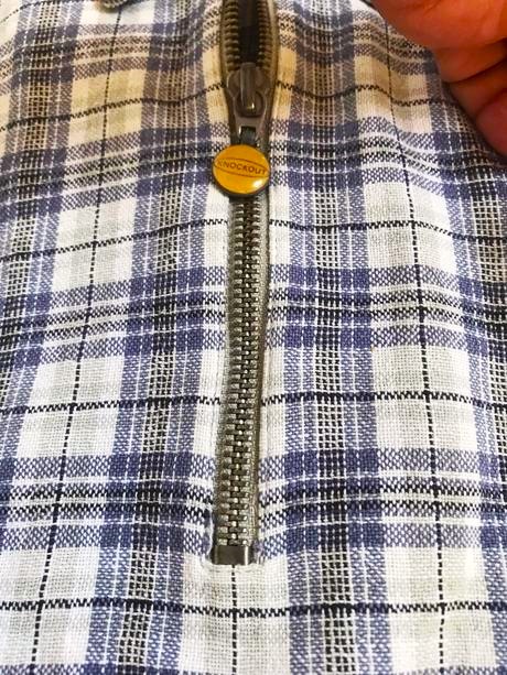 Ľanová košeľa na zips casual knock out, l