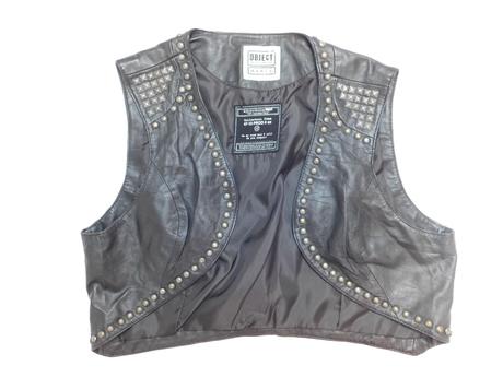 Damska kvalitna trendy kožena vesta, 42