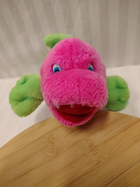Plyšová ružovo zelená rybka, ace, 28 cm, 