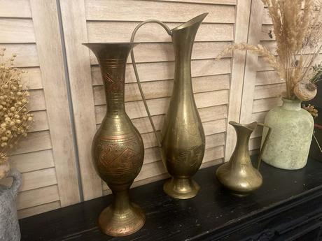 Mosadzná váza 15 cm, 