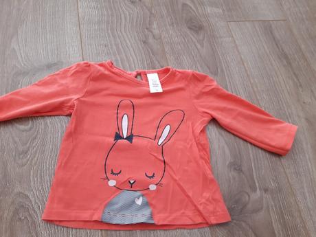 Dievčenské tričko a dlhým rukávom, baby club,74