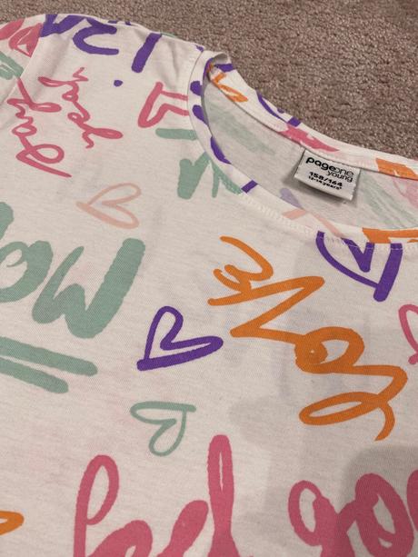 Farebné tričko love, takko,158