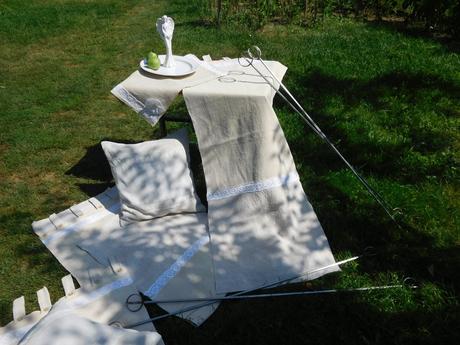 Závesy z tkaného plátna,