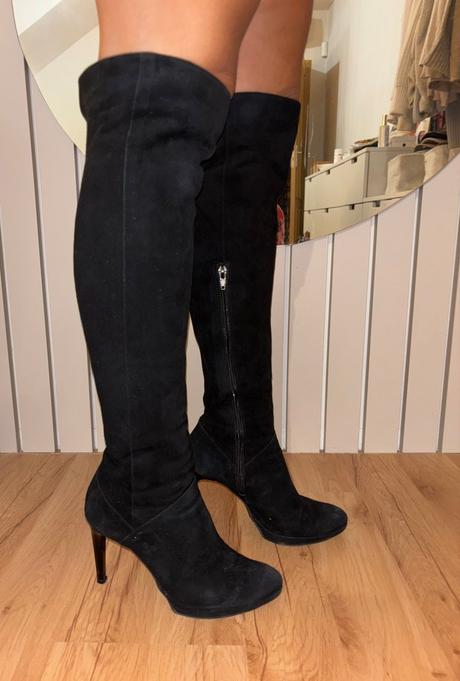 Kožené čižmy nad koleno victim, 37