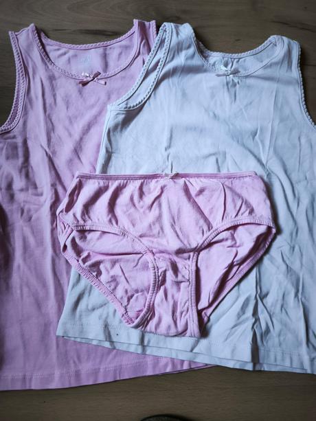 2x tielko a nohavičky, h&m,128
