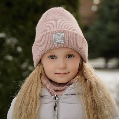 Dievčenský komplet čiapka a nákrčník florka, 48 / 50