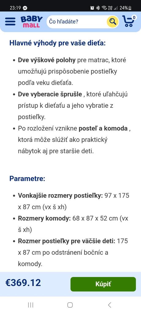 Postielka 2v1, 