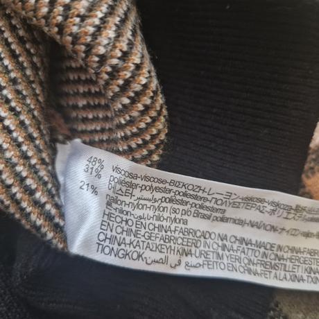 Zara károvaný pulóver, zara,m