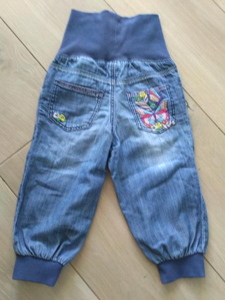 Tenké riflové gate s vyvýšeným pásom, h&m,86