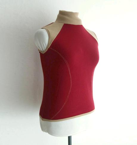 Rolák bez rukávov s ozdobným štepovaním, l