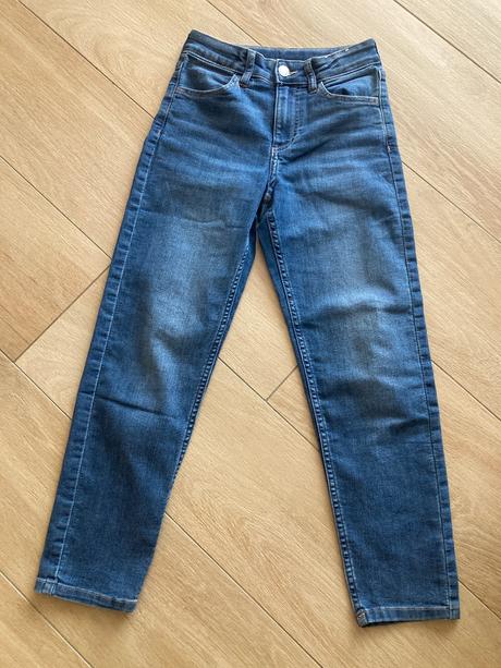 Strečové rifle relaxed fit super stav, h&m,134