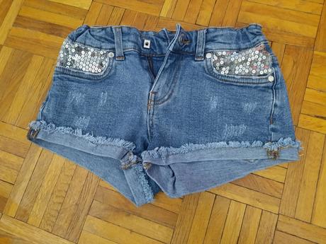 Dievčenské riflové šortky, kik,140
