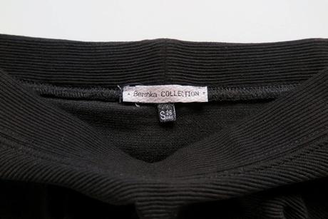 Elegantná čierna peplum sukňa puzdrový strih + bon, bershka,s