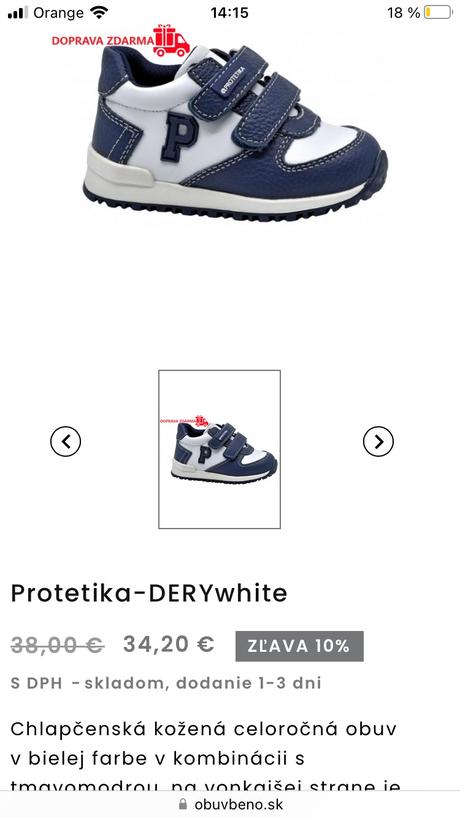 Tenisky chlapčenské protetika 23, protetika,23