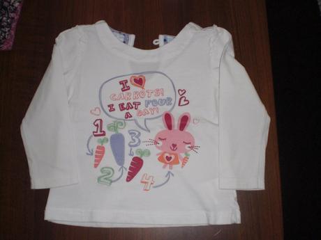 Biele tričko so zajkom veľ.86 - ako nové, 86