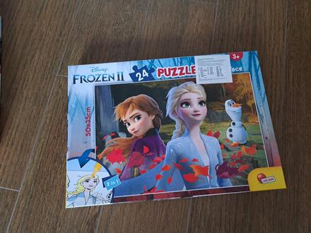 Puzzle s omalovavankou ftozen,