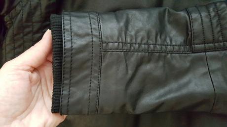 Koženková bunda zateplená kožušinkou h&m 128, h&m,128