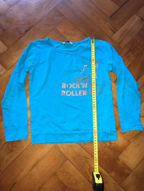 Krásne modré tričko - dievčenské - 140, 140