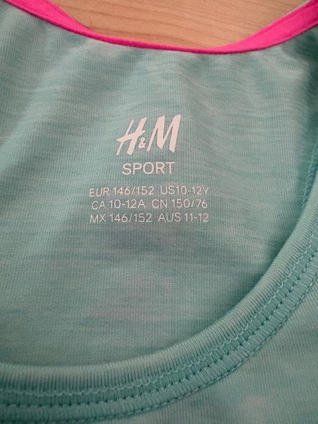 Tielko športové 10-12 rokov, h&m,152