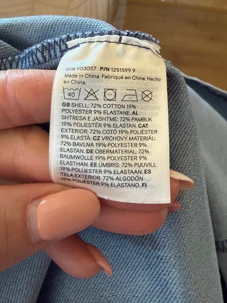 Riflové šaty na ramienka, h&m,128