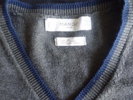 Mango sivý sveter na gombičky vel. 5/6 r, mango,116