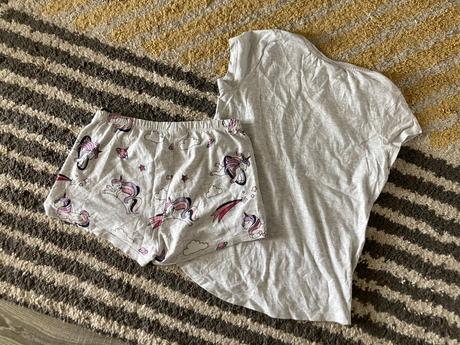 Jednorožcové letné pyžamo 134/140, h&m,134