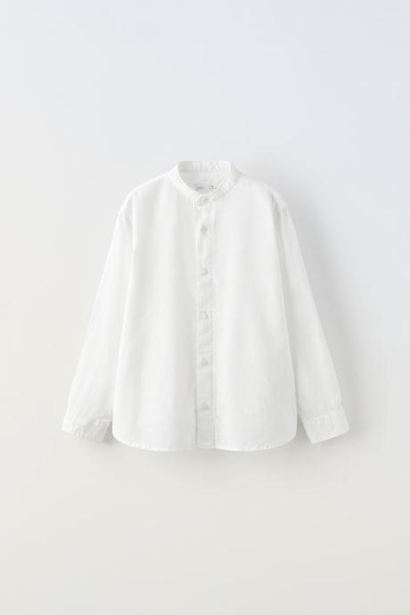 Košeľa s ľanom, zara,164