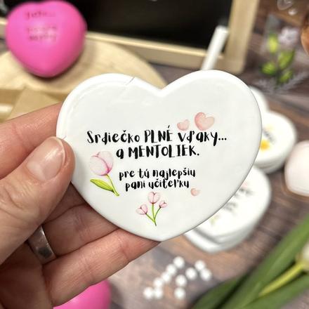 Srdiečko plné vďaky pre pani učiteľku, 