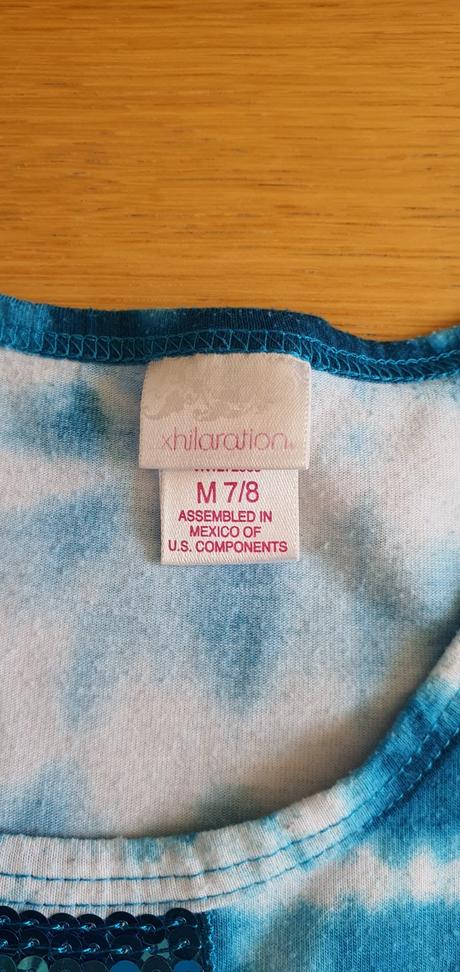 Dievcenske dlhe letne batikovane tielko s flitrami, 122