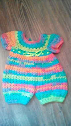 Háčkované opaľovačky,letný overal, 56