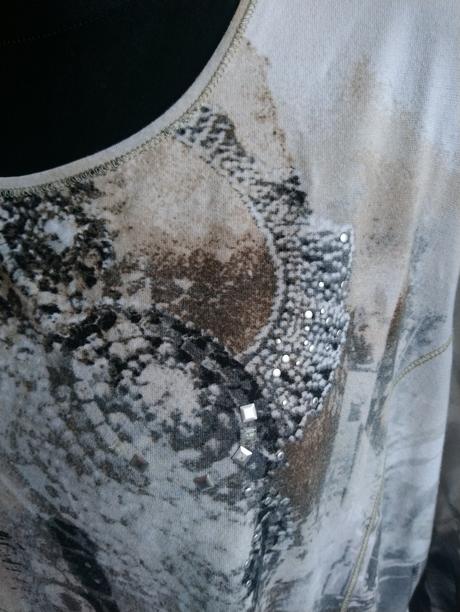 Dámsky elastický top s farebným vzorom, bonita, xxl