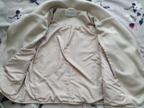 Štýlová biker bunda v béžovej farbe veľ.38, 38