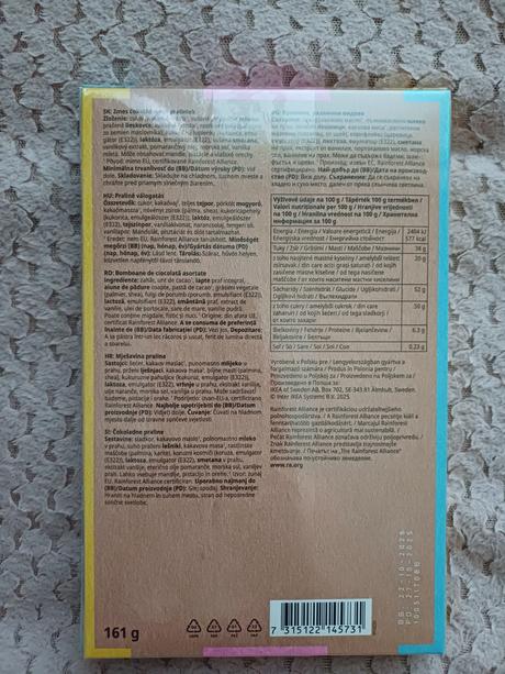 Čokoládová bonboniéra 2 druhy ikea,