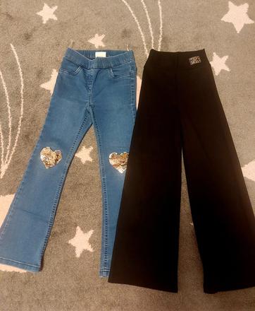 Dievčenske nohavice 2x, h&m,128