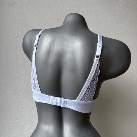 Mierne vystužená podprsenka bez kostice 76222 biel, 70b - 90c