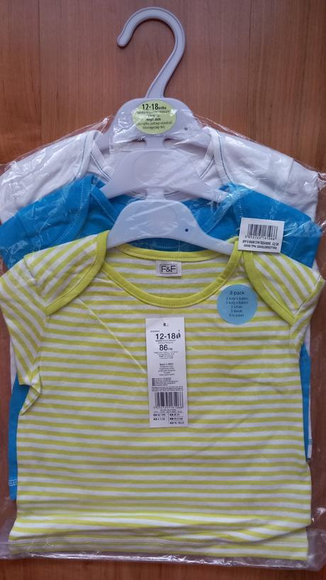 Tričká 3ks, f&f,86