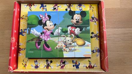 Drevené kocky - mickey mouse, 