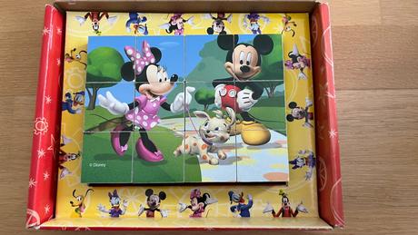 Drevené kocky - mickey mouse,