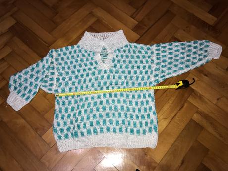 Retro sveter - háčkovaný, l