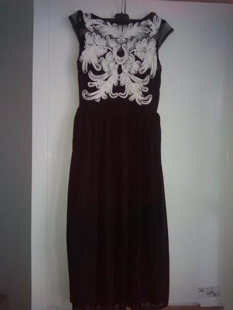 Čierno-biele spoločenské šatky, xs