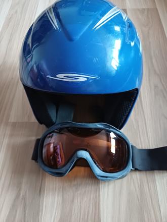 Lyžiarska prilba+lyž.okuliare,veĺ.54, m