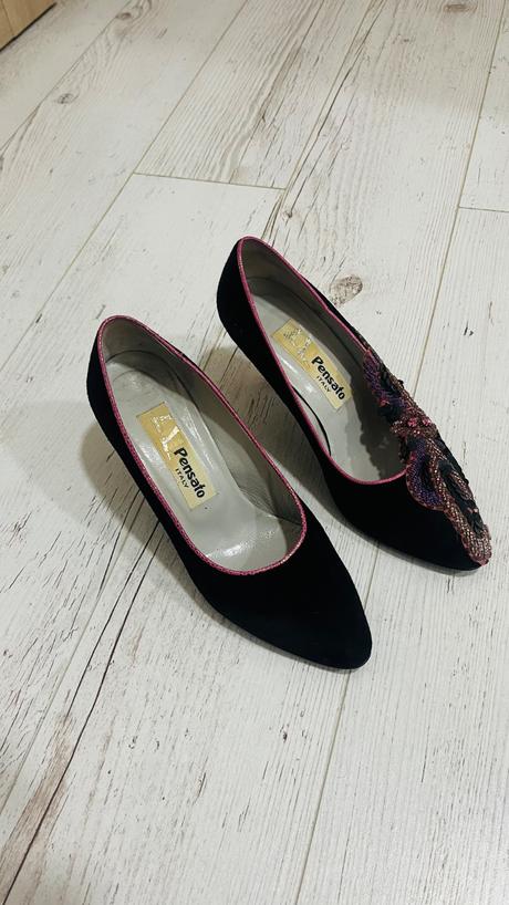 Lodičky z brúsenej kože 37, 37