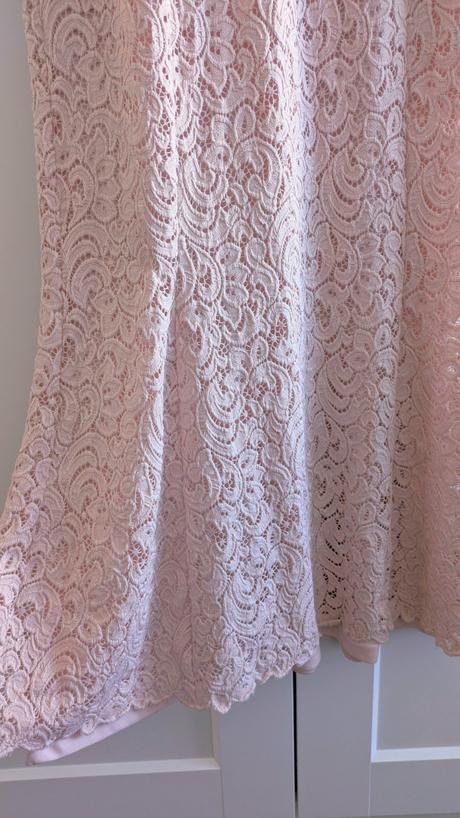 Bledoružové čipkované dlhé šaty orsay, orsay,xs